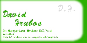 david hrubos business card